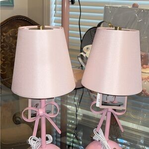 Elegant Pink Table Lamp Set